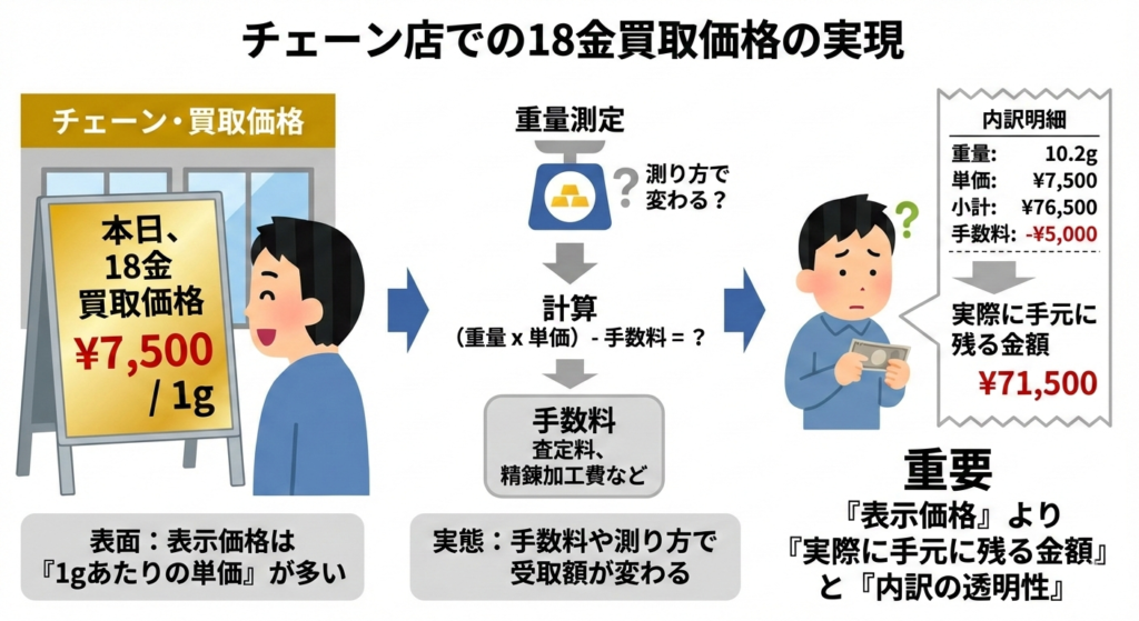 金の買取価格に不満