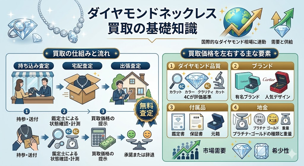 ダイヤモンド ネックレス 買取の基礎知識