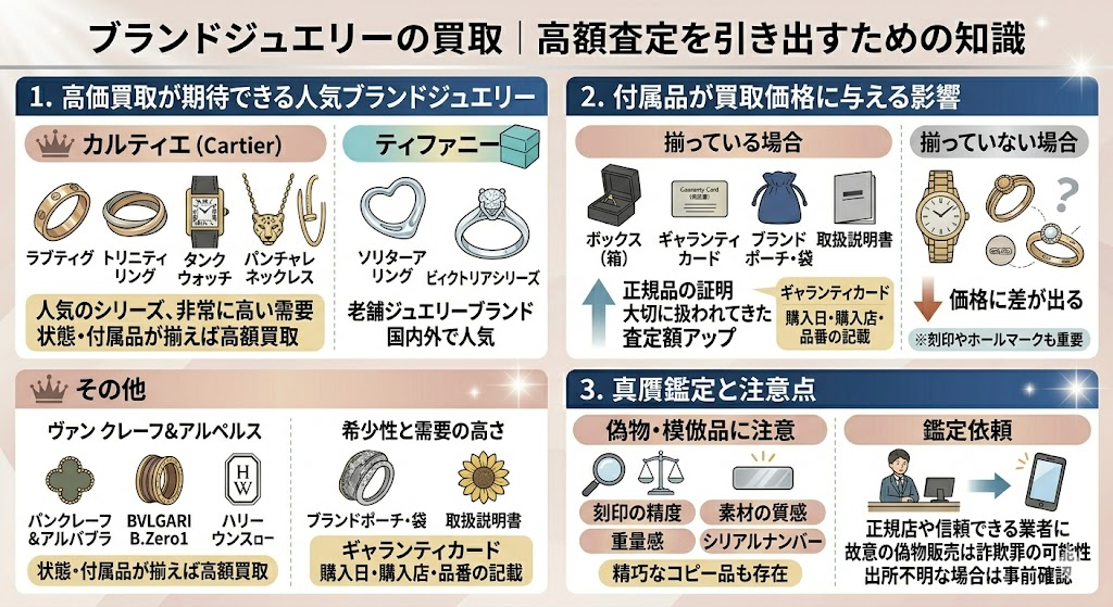 ブランドジュエリーの買取｜高額査定を引き出すための知識